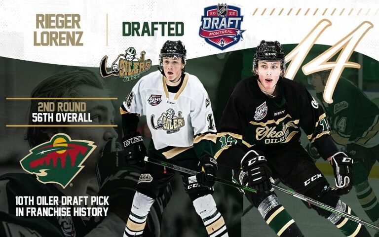 Rieger Lorenz Drafted by Minnesota in 2nd Round of NHL Entry Draft ...