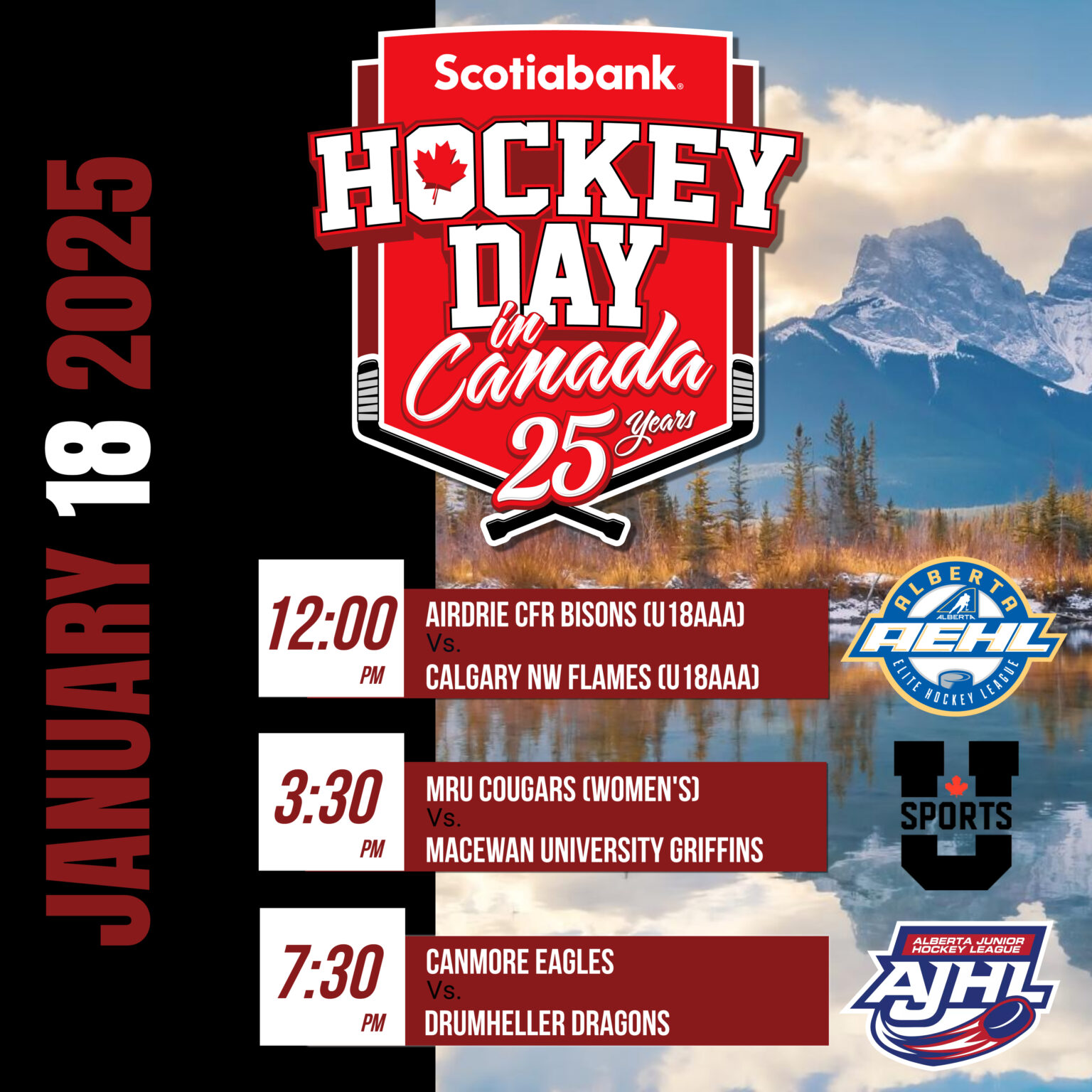 LOCAL GAME SCHEDULE ANNOUNCED FOR HOCKEY DAY IN CANADA Alberta Junior local-game-schedule-announced-for-hockey-day-in-canada-alberta-junior