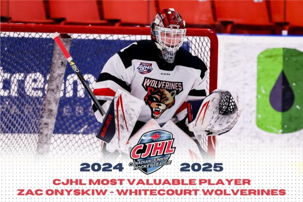 ZAC ONYSKIW WINS 2024-25 CJHL MVP AWARD