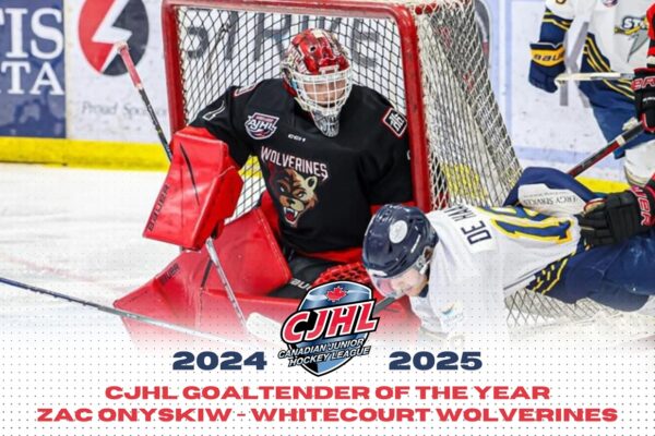 ONYSKIW NAMED CJHL’S TOP GOALTENDER