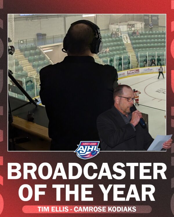 TIM ELLIS (KODIAKS) SELECTED AS AJHL BROADCASTER OF THE YEAR