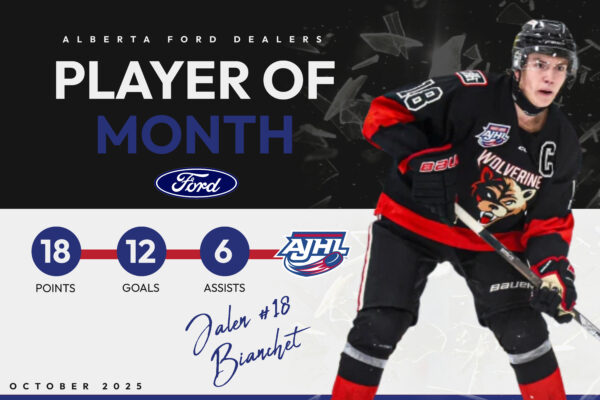 BIANCHET AND DEACON SELECTED FOR AJHL PLAYER OF THE MONTH AWARDS