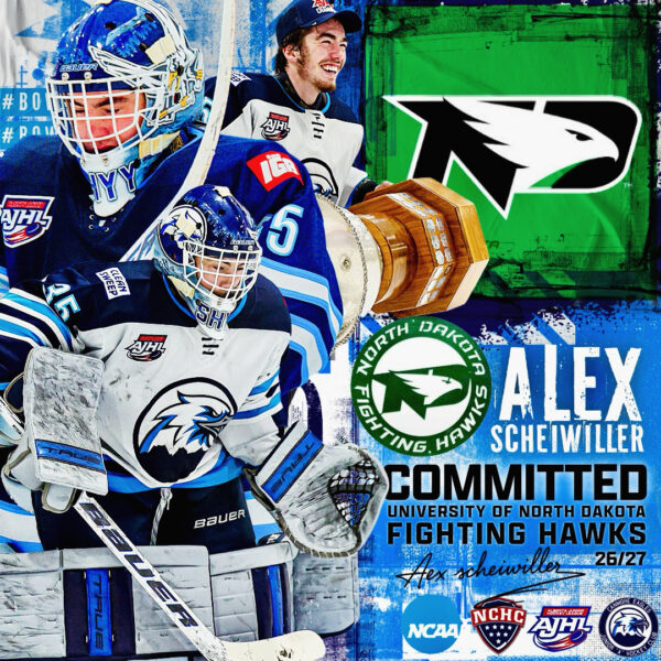 ALEX SCHEIWILLER COMMITS TO NCAA DIV I UNIVERSITY OF NORTH DAKOTA
